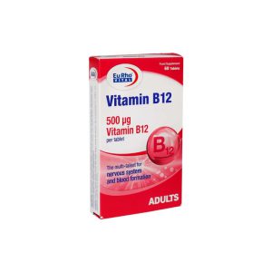 داروووآنلاین قرص ویتامین B12 یوروویتال 500میکروگرمی 60عددی